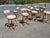 Brown Faux Bamboo Swivel Barstools, Wood, Stools For Sale - Image 8 of 16