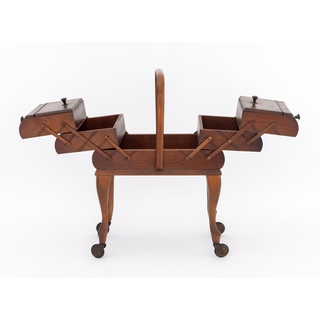 Art Deco Walnut Sewing Box, Early 20th Century For Sale - Image 9 of 10