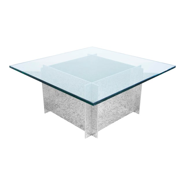 Paul Mayen Aluminum And Glass Coffee Table For Habitat Chairish