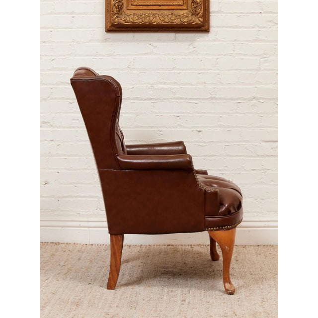 Mid-Century Modern Mid 20th Century Medium Size Wing Back Chair For Sale - Image 3 of 12