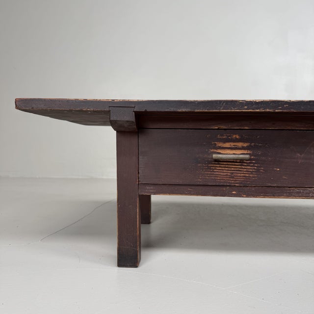 Japanese Low Writing Table with Two Drawers, 1920s For Sale - Image 6 of 15