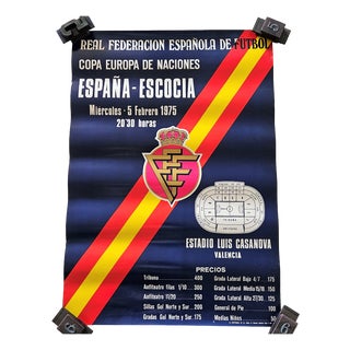 Football Match in Spain Poster, 1975 For Sale