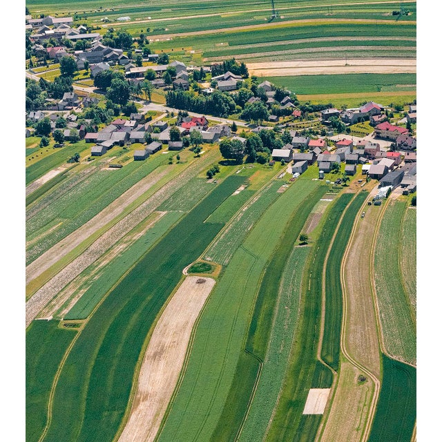 "Stripes_of_Suloszowa_006" Contemporary Aerial View Limited Edition Photograph by Bernhard Lang For Sale - Image 6 of 8