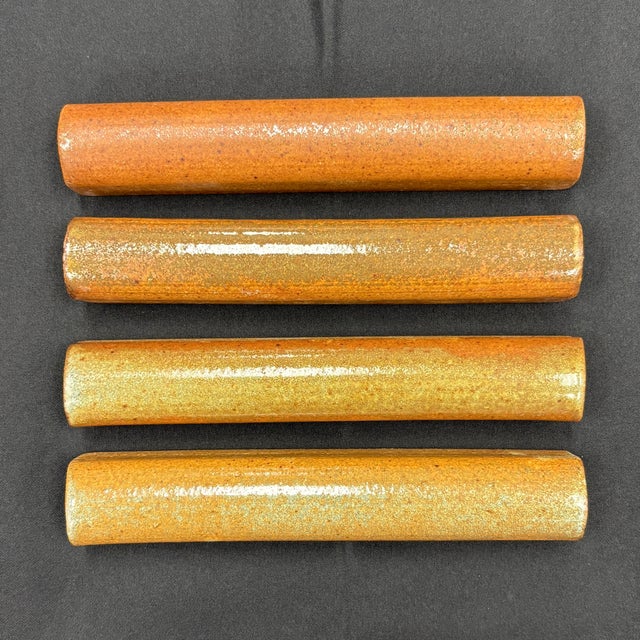 2020s Cornsilk Glazed Ceramic Half Round Molding For Sale - Image 5 of 6