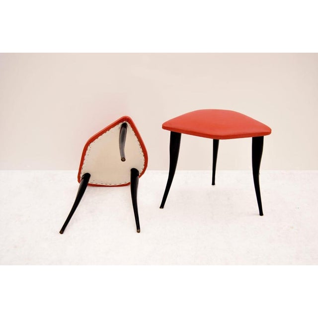 Set of Tripod Stools, 1950s For Sale - Image 4 of 5