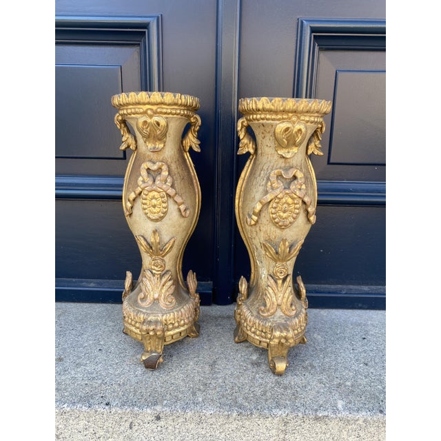 19th Century Ornaments in Chestnut, Set of 2 For Sale - Image 5 of 18