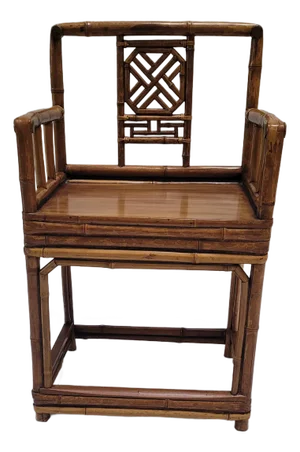 19th Century Bamboo "Rose" Chair