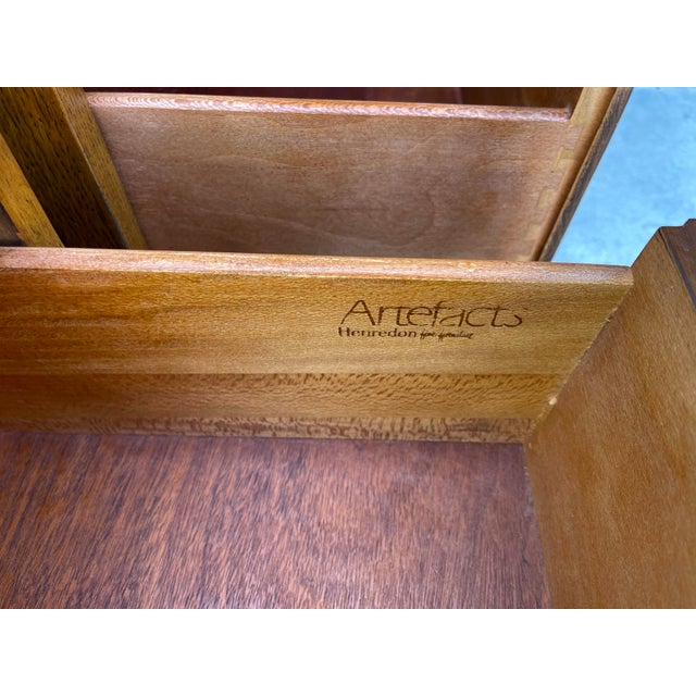 Vintage Henredon Artifacts Campaign Style Nightstands With Brass Hardware, a Pair For Sale In Naples, FL - Image 6 of 11