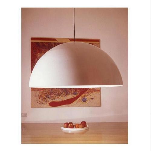 Vico Magistretti White Sonora 493 Suspension Lamp by Vico Magistretti for Oluce For Sale - Image 4 of 7