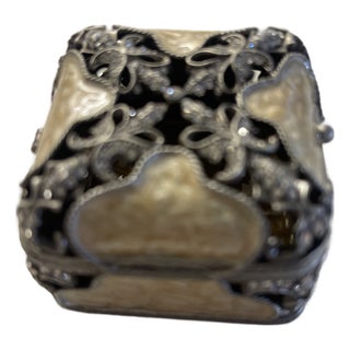 1950s Jeweled Trinket Box For Sale