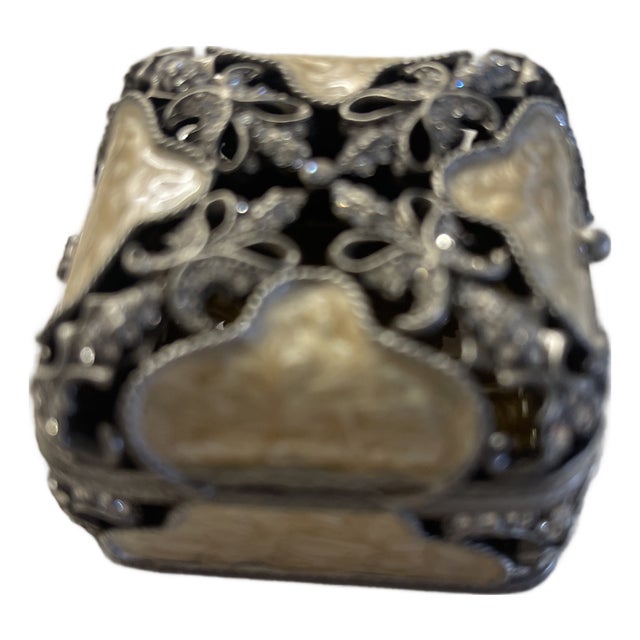 1950s Jeweled Trinket Box For Sale