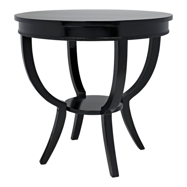 NOIR Scheffield Round End Table in Black For Sale