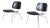 LCM Chairs in Chrome Metal with Black Plywood by Charles & Ray Eames for Herman Miller, USA, 1960s, Set of 2 For Sale