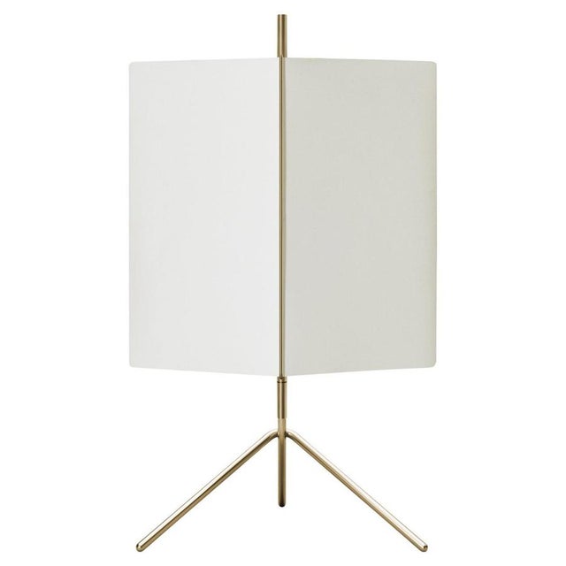 White 3T09 Bronze Structure and Ivory Fabric Table Lamp by Neri & Hu for Cassina For Sale - Image 8 of 8