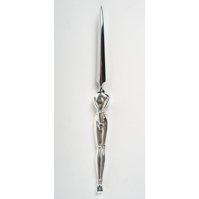 Letter Opener or Paper Cutter in Silver Bronze by Richard Lauret For Sale - Image 12 of 13