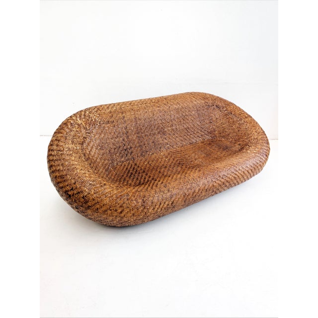 Wood Woven Rattan Egg Sofa from Habitat, 1970s For Sale - Image 7 of 7