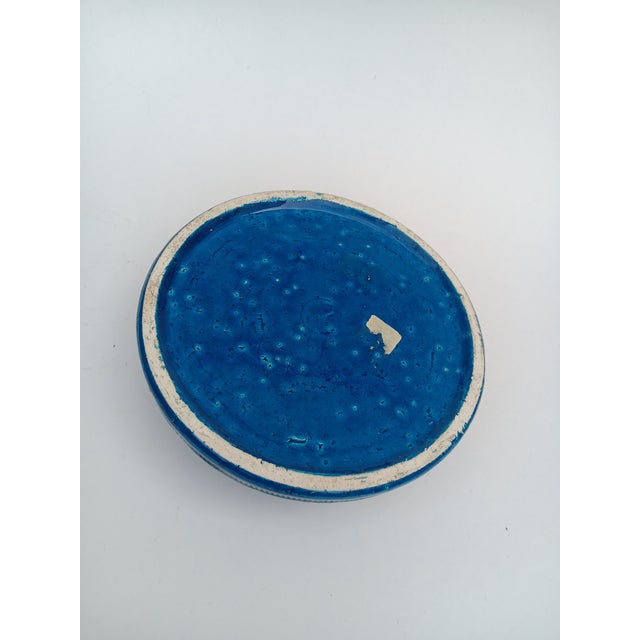 Bitossi Rimini Blue Ceramic Ashtray by Aldo Londi for Bitossi, 1960s For Sale - Image 4 of 5