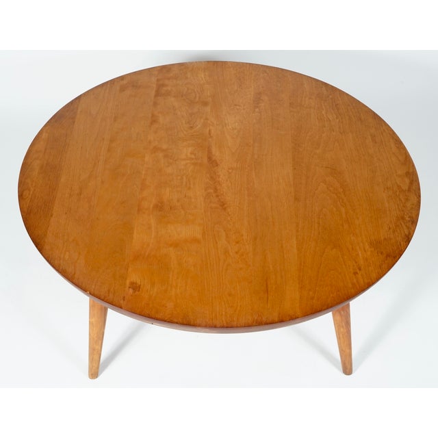 Outstanding Russel Wright for Conant Ball hard to find round maple coffee table.