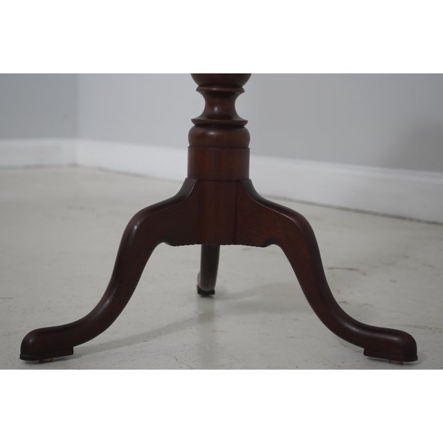 Nathan Margolis Mahogany Tilt Top Pedestal Table For Sale - Image 12 of 17