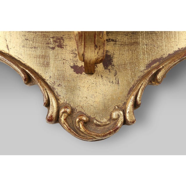 Baroque Gilt Resin Mirror with Plateau from Deknudt, Belgium, 1970s For Sale - Image 6 of 11