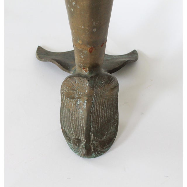 Vintage 1970's Brass Dolphin Sculpture For Sale - Image 11 of 11