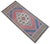 1970s Hand Knotted Turkish Rug Colorful Small Rug Door Mat - 1′8″ × 3′7″ For Sale - Image 5 of 7