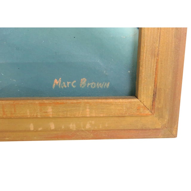 Vintage 1980s Art Deco Inspired Oil on Canvas of Two Figures - Artist Signed For Sale In Chicago - Image 6 of 8