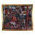 Mid Century Modernist Mechanical Painting on Canvas of the Port of Caen, France For Sale
