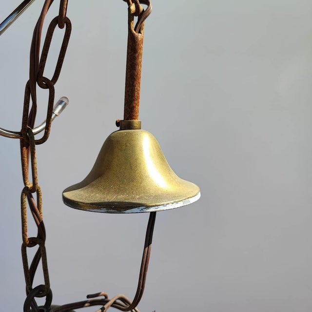 Vintage Glass Bowl Pendant For Sale - Image 5 of 7