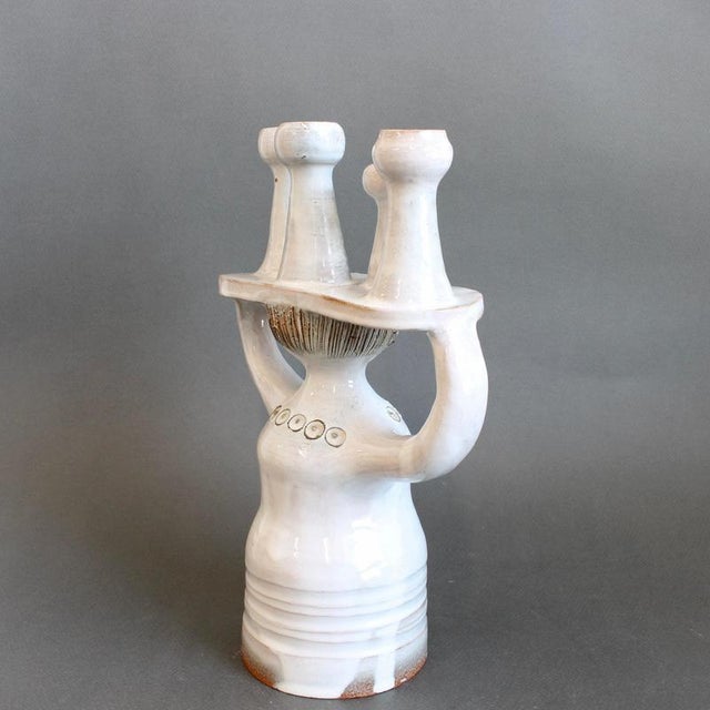 Sculptural Ceramic Pottery Porter Candleholder by Jacques Pouchain for Atelier Dieulefit, 1960s-1970s For Sale - Image 6 of 18