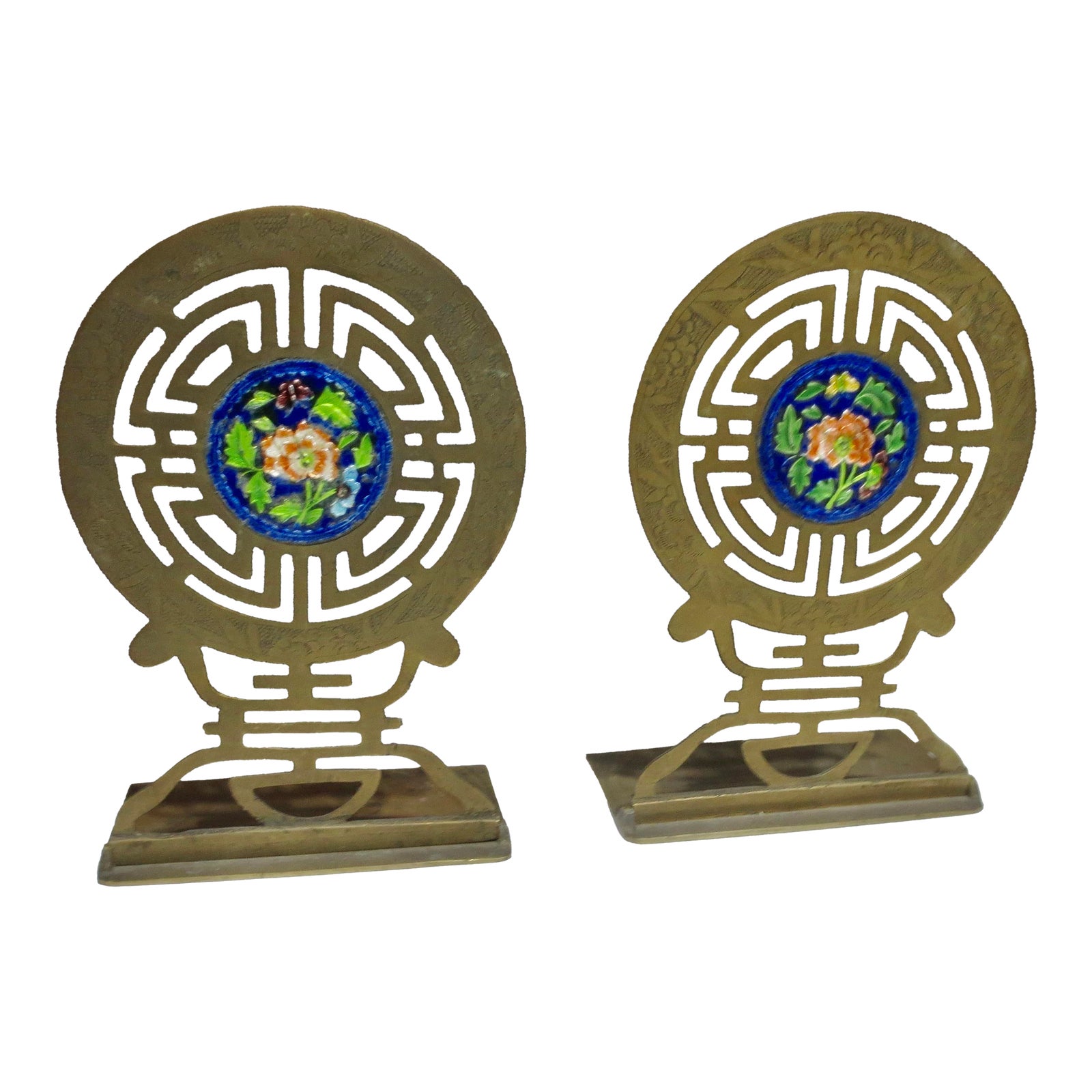 Chinese Brass Bookends Mid-Century China | Chairish