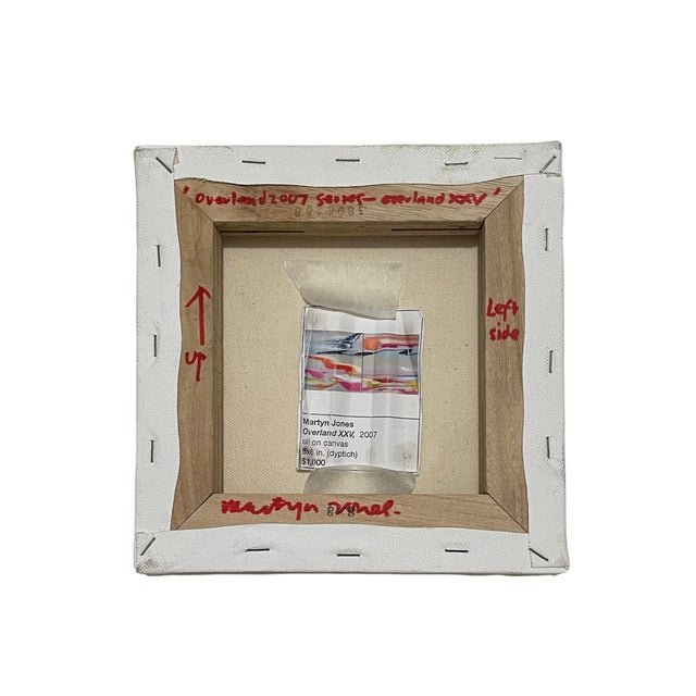 Martyn Jones, Surrealist Abstract Painting Pair, Martyn Jones British Color Diptych Painting For Sale - Image 10 of 11