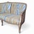 Early 20th Century French-Style Carved Wood Sofa With Striped Upholstery For Sale - Image 9 of 18