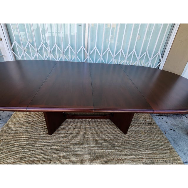 Burnt Umber 1960's Rosewood Dining Table For Sale - Image 8 of 11
