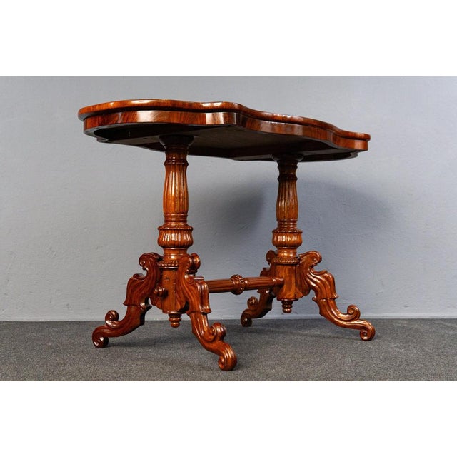 Vintage Brown Salon Table For Sale - Image 6 of 13