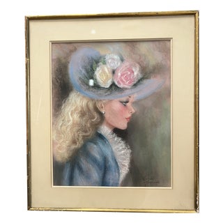 Meynier, Portrait of a Parisian, 1890s-1910s, Pastel For Sale