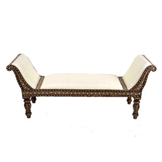 Anglo Indian Bone Inlay Chaise Lounge For Sale