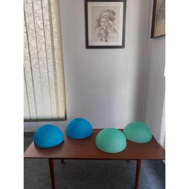 Murano Glass Model Dawn 30 Wall Lamps from Leucos, Set of 4, in Flawless conditions. Designed 1980 to 1989 This piece has...