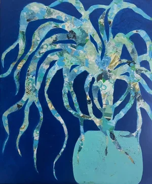 "Tropical Dance" Original Mixed Media Painting by Tracy Allegro