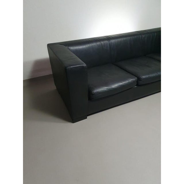 Camin Sofa in Black Leather by Paolo Piva for Wittmann For Sale - Image 12 of 13