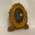 Beautiful Victorian golden oak style Louis XV oval table top picture frame with easel back. Carved acanthus foliage and...