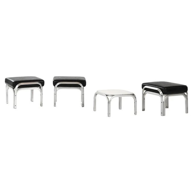 Seating Group by Jørn Utzon attributed to Fritz Hansen, 1960s, Set of 4 For Sale - Image 10 of 10