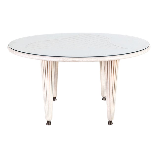 Vintage Dining Table in Bamboo and Rattan from Flechtatelier Schütz For Sale