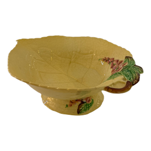 Vintage CarltonWare Leaf Shaped Serving Bowl on Pedestal - Fox Glove Pattern