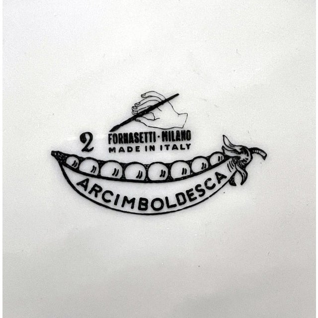 Fornasetti Ceramic Vegetable Face Plate For Sale In Atlanta - Image 6 of 7