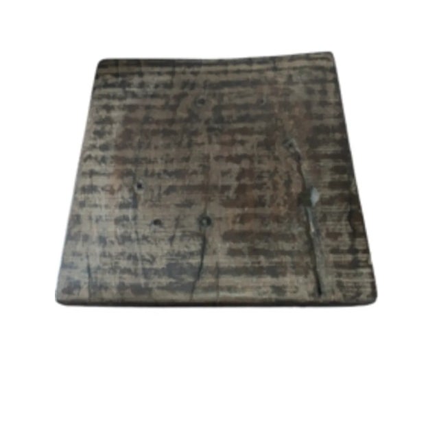 Spanish Brutalist Oak Stool For Sale - Image 5 of 11