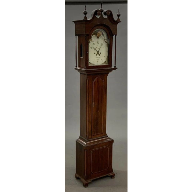 Brown Rare Griffith Owen Philadelphia Tall Case Grandfather Clock Circa 1790 For Sale - Image 8 of 11