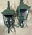 Pair of Vintage Solid Brass Outdoor Wall Lanterns - 22”h X 7”.5 W X 7”.5 D For Sale - Image 4 of 16