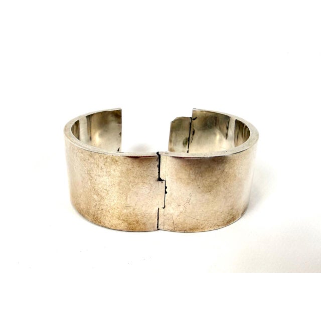 1970s Mid-Century Danish Sterling Silver Bangle Bracelet by Uve Moltke, 1970s For Sale - Image 5 of 7