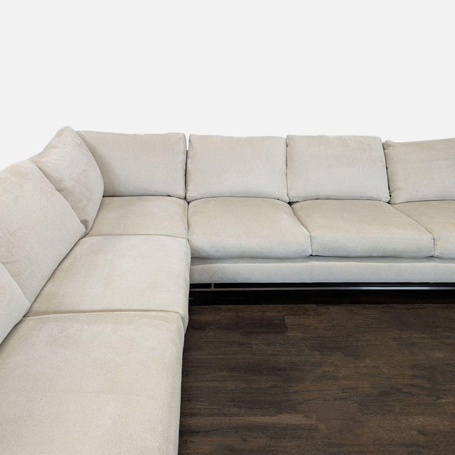 2010s A. Rudin Modern Light Beige Sectional Sofa – Spacious L-Shaped Comfort For Sale - Image 5 of 10